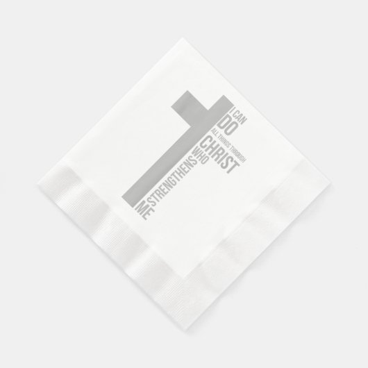 Ich kann alles durch Christus tun, der stärkt Serviette (Ecke)