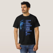 Ich kann alles durch Christus tun, der stärkt T-Shirt (Vorne ganz)