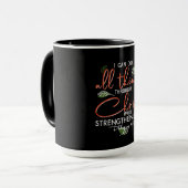 Ich kann alles durch Christus tun, der stärkt Tasse (Vorderseite Links)
