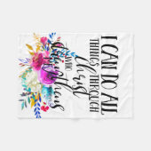 Ich kann alles durch Christus tun Fleecedecke (Vorderseite (Horizontal))