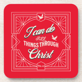 Ich kann alles durch Christus tun Getränkeuntersetzer