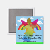 Ich kann alles durch Christus tun Magnet (Vorderseite/Rückseite)