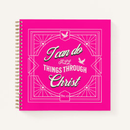 Ich kann alles durch Christus tun Notizblock