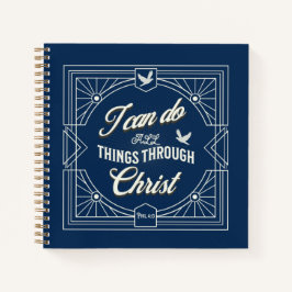 Ich kann alles durch Christus tun Notizblock