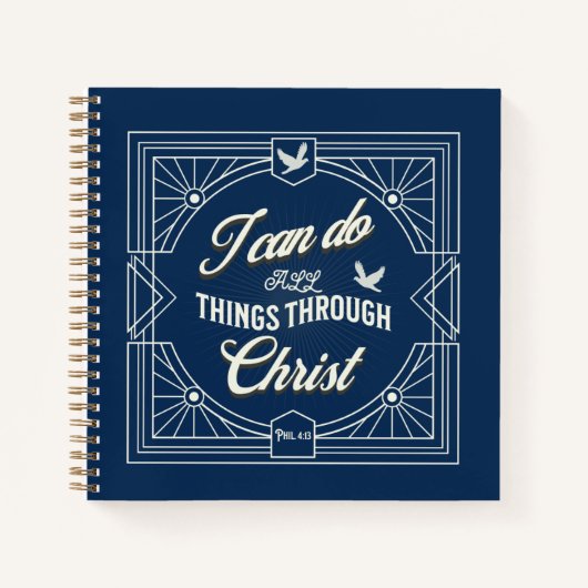 Ich kann alles durch Christus tun Notizblock (Vorderseite)