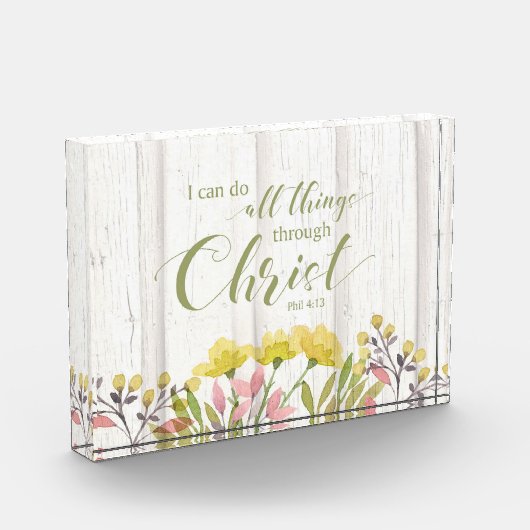 Ich kann alles durch Christus tun, Phil 4:13 Fotoblock (Links)