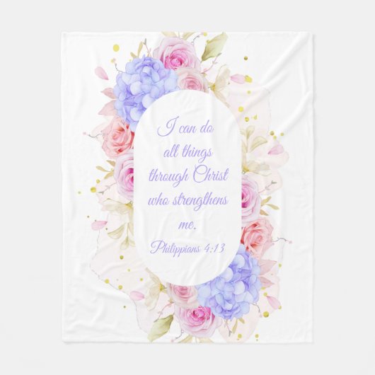 Ich kann alles durch Christus tun - Philippinen 4 Fleecedecke (Vorderseite)