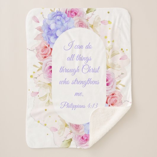 Ich kann alles durch Christus tun - Philippinen 4 Sherpadecke (Vorderseite)