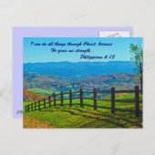 Ich kann alles durch Christus tun, weil er es gibt Postkarte (Vorne/Hinten)