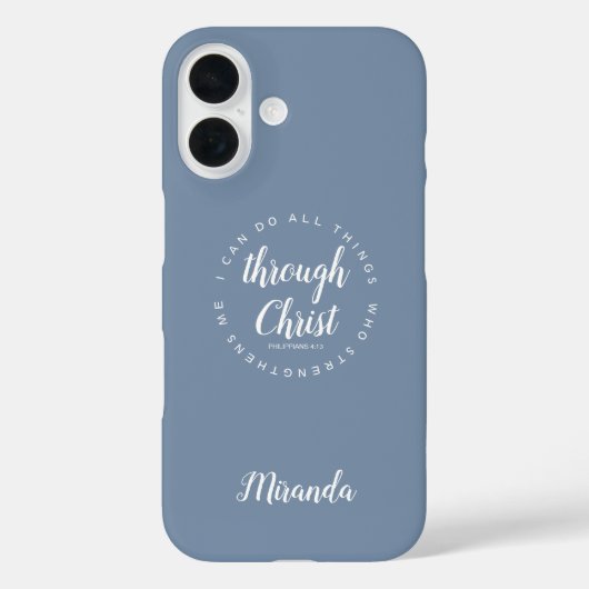 Ich kann alles durch Christus weich duft blau mach Case-Mate iPhone Hülle (Rückseite)