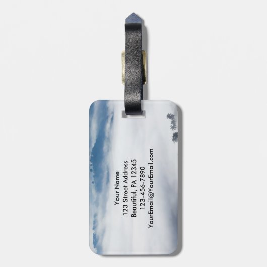 Ich kann alles durch das Christliche Bibelverse tu Gepäckanhänger (Rückseite vertikal)