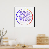 Ich kann alles durch das Christliche Bibelverse tu Poster (Küche)