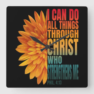 Ich kann alles durch das Handgelenk machen, das st Quadratische Wanduhr