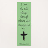 Ich kann alles durch den Christ Yoga Mat tun Yogamatte (Vorderseite)