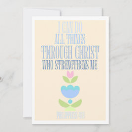 Ich kann alles durch den Christlichen Glauben Chri Feiertagskarte