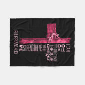 Ich kann alles durch den chronischen Brustkrebs A Fleecedecke (Vorderseite (Horizontal))