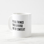 Ich kann alles durch einen gegenteiligen Kontext t Kaffeetasse (Vorderseite Links)