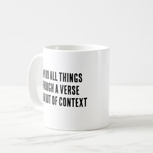 Ich kann alles durch einen gegenteiligen Kontext t Kaffeetasse (Vorderseite Links)