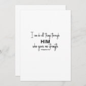 Ich kann alles durch Ihn tun .... Dankeskarte (Vorne/Hinten)