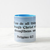 Ich kann alles durch...Philippinen 4:13 Tasse (Zentrum)
