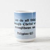Ich kann alles durch...Philippinen 4:13 Verwandlungstasse (Zentrum)