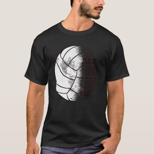 Ich kann alles Funny Volleyball Design Volley mach T-Shirt (Vorderseite)