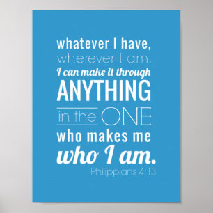 Ich kann alles machen, Philippinen 4:13 Poster