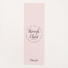 Ich kann alles Rosa-Yoga-Gebet machen Yogamatte