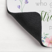 Ich kann alles tun Bibelverse Elegant botanisch Mousepad (Ecke)
