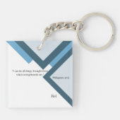 Ich kann alles tun, Doppelseitiger Square Schlüsse Schlüsselanhänger (Rückseite)