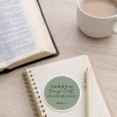 Ich kann alles tun durch Christus, der mich stark  Runder Aufkleber