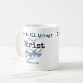 Ich kann alles tun durch Christus-Tasse Kaffeetasse (Vorderseite Links)