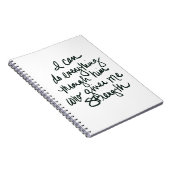 Ich kann alles tun - inspirierend Notizbuch Notizblock (Rechte Seite)