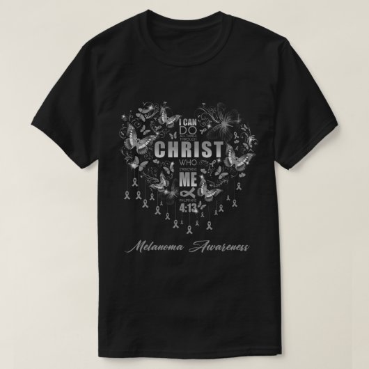 Ich kann alles tun, Melanom-Bewusstsein T-Shirt (Design vorne)