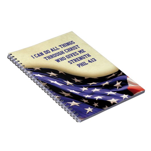 ICH KANN ALLES TUN | Phil 4:13 | AMERIKANISCHE FLA Notizblock (Rechte Seite)