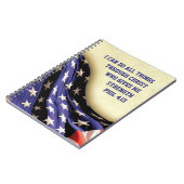 ICH KANN ALLES TUN | Phil 4:13 | AMERIKANISCHE FLA Notizblock (Linke Seite)