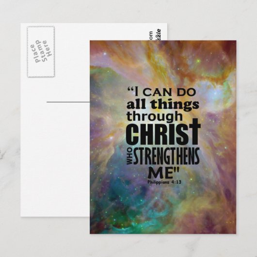 Ich kann alles tun postkarte (Vorne/Hinten)