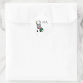 Ich kann alles tun. runder aufkleber (Tasche)