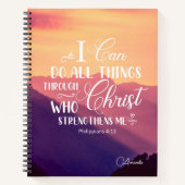 Ich kann alles tun, was Christliche Bibel Verse No Notizblock (Vorderseite)