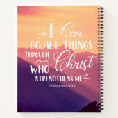 Ich kann alles tun, was Christliche Bibel Verse No Notizblock (Rückseite)