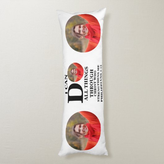 Ich kann alles tun, was Christliche Foto Bibel Ver Seitenschläferkissen (Rückseite (Vertikal))