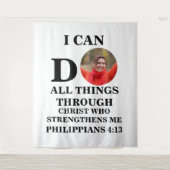 Ich kann alles tun, was Christliche Foto Bibel Ver Wandteppich (Vorderseite)