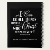 Ich kann alles tun, was Christlicher Bibelverse-Pl Planer (Rückseite)
