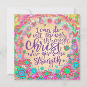 Ich kann alles tun, was Hübsche Pastel floral Insp (Vorderseite)