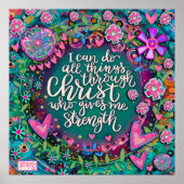 Ich kann alles tun, was ich mit Zitat-Inspiritivit Poster (Vorne)