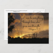 Ich kann alles tun, was Philippinen 4:13 Postkarte (Vorne/Hinten)