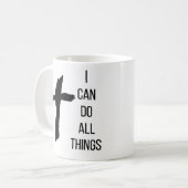 Ich kann alles tun, was religiöse Kaffee-Tasse Kaffeetasse (Vorderseite Links)