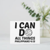 ICH KANN ALLES VOLLEYBALL MACHEN POSTKARTE (Stehend Vorderseite)