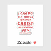 Ich kann alles, was Philippinen tun 4:13 Aufkleber (Blatt)