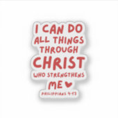 Ich kann alles, was Philippinen tun 4:13 Aufkleber (Vorderseite)